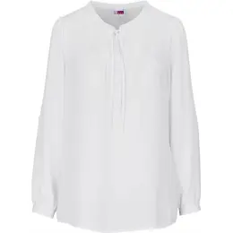 Ladies Long Sleeve Candice Blouse White Front